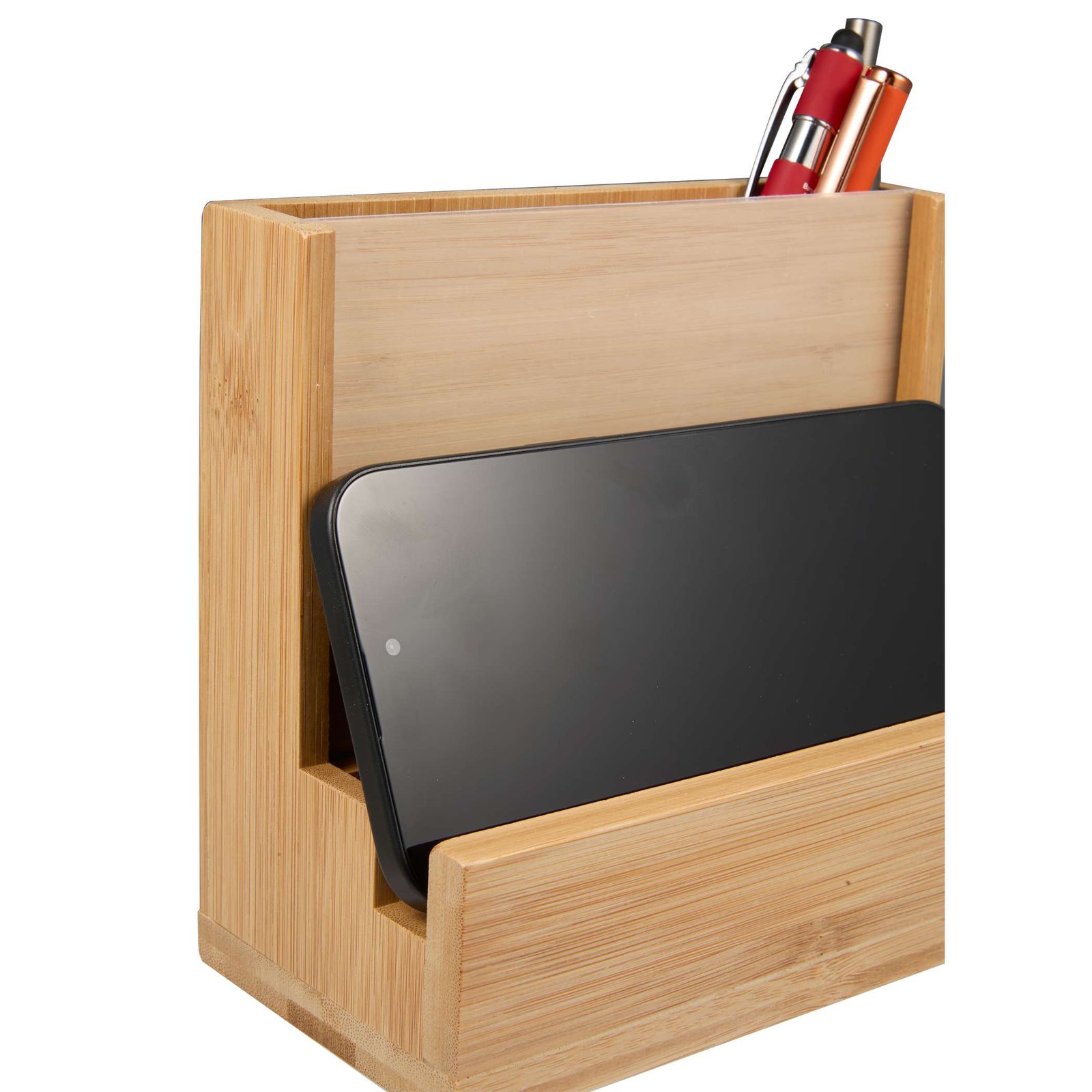 FSC® 100% Bamboo Photo Frame Desktop Organizer - Image 12