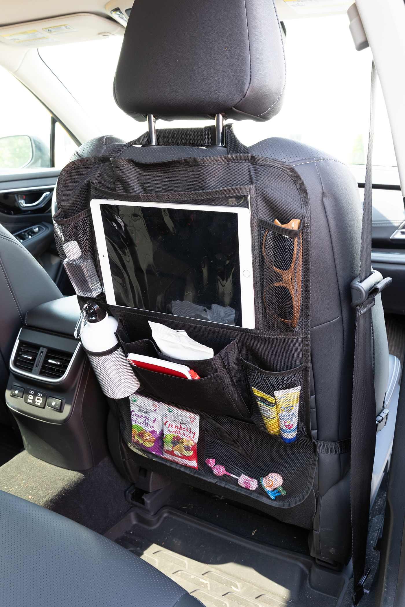 Recycled Back Seat Car Organizer with Tablet Pocket - Image 3