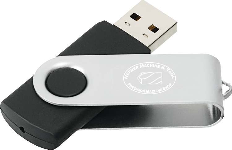 1690-48BK_D__1559 Rotate Flash Drive 2GB - Image 1