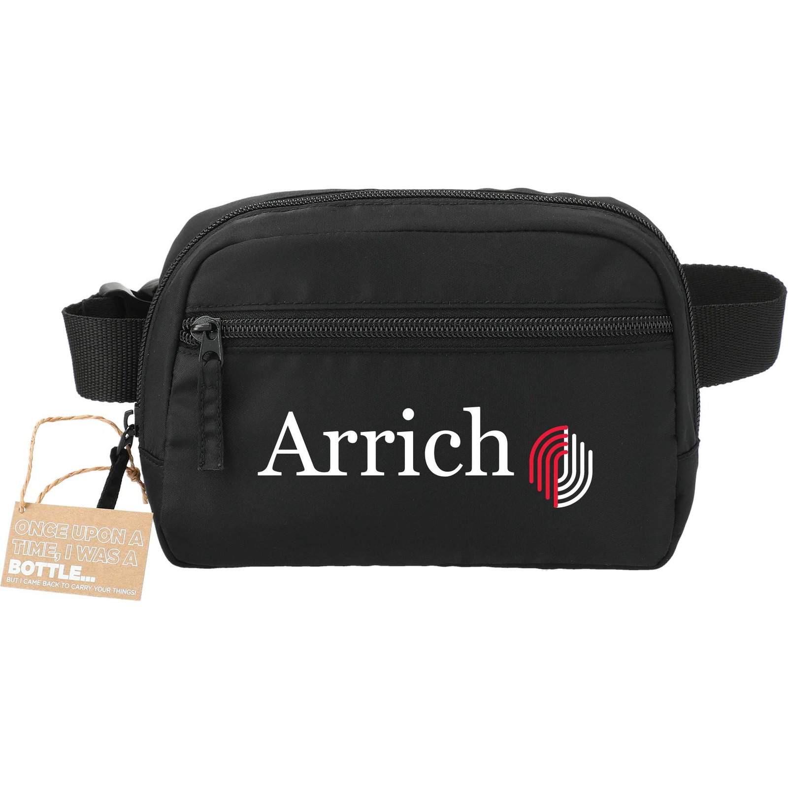 3750-60BK_D_FR-1 Recycled Sport Fanny Pack - Image 1