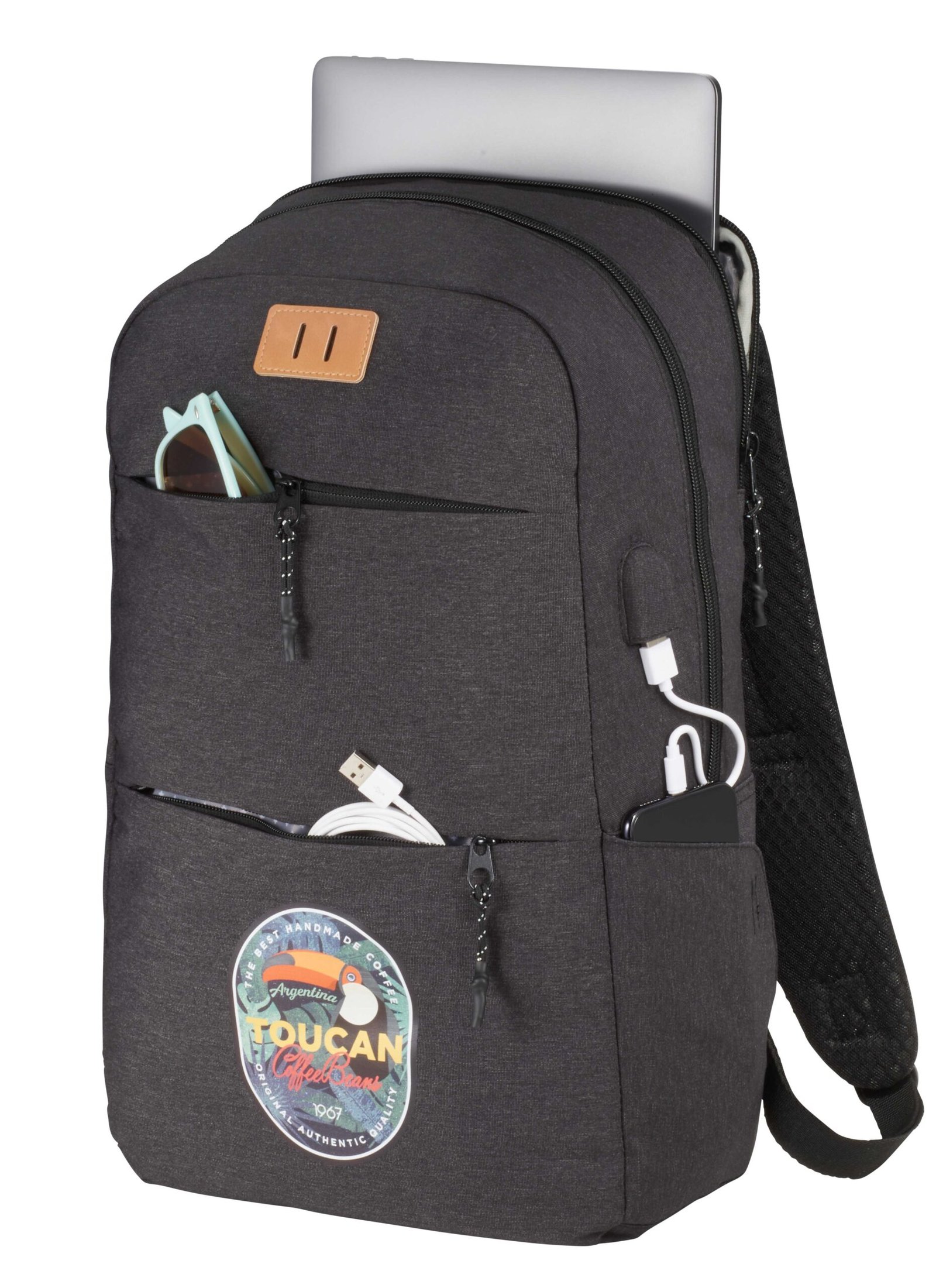 3850-21CA_D_FR_9074 NBN Linden 15 Inch Laptop Backpack - Image 1