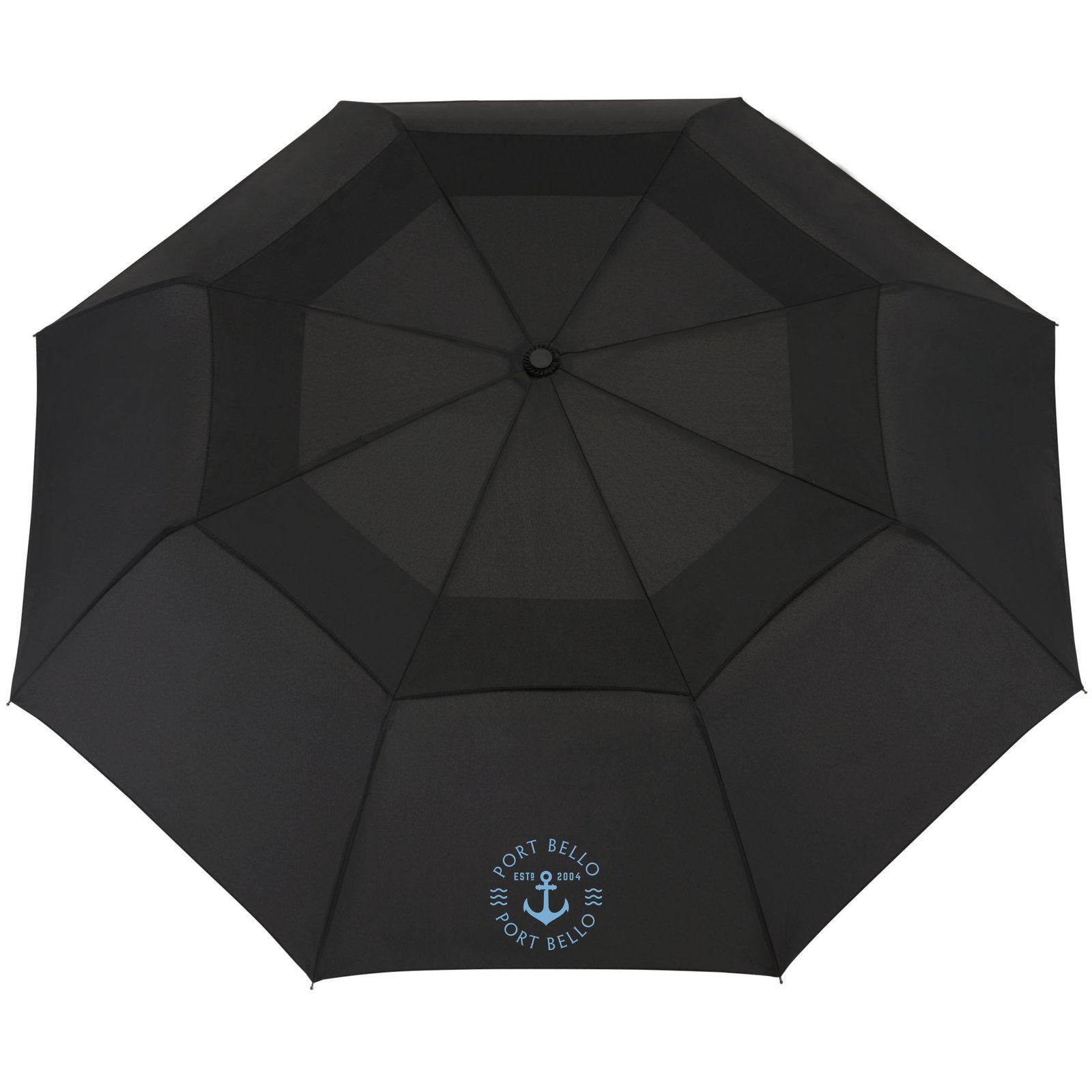 5050-02BK_D_FR-2 46" Recycled Auto Open Umbrella - Image 1
