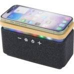 Boost Fabric & FSC® Bamboo Speaker with Wireless Charging Pad - Image 3