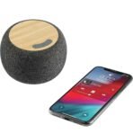 Wireless Charging Garm Fabric & Bamboo Bluetooth Speaker - Image 6