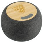 Wireless Charging Garm Fabric & Bamboo Bluetooth Speaker - Image 8