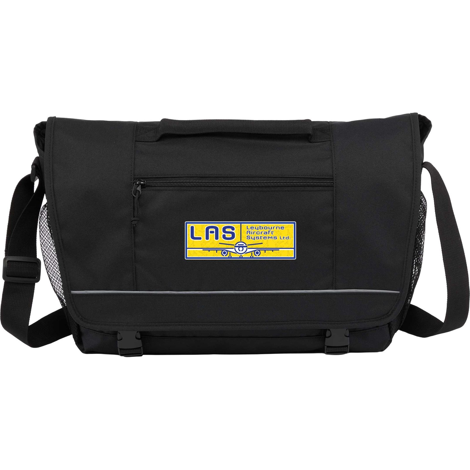 9898-17BK_D_FR Classic Recycled Messenger Bag - Image 1