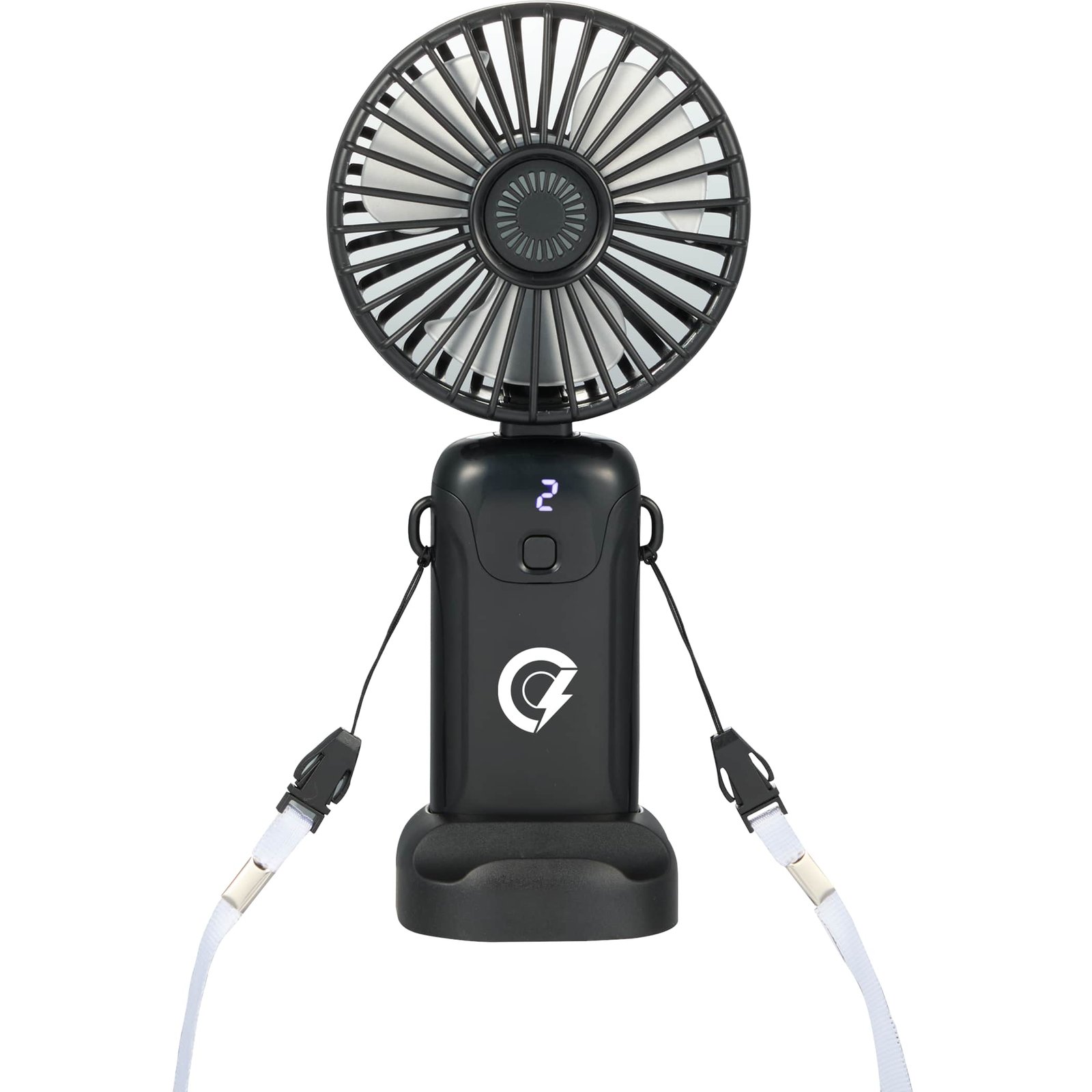 SM-1412BK_D_FR1 Rechargeable Personal LED Fan - Image 1