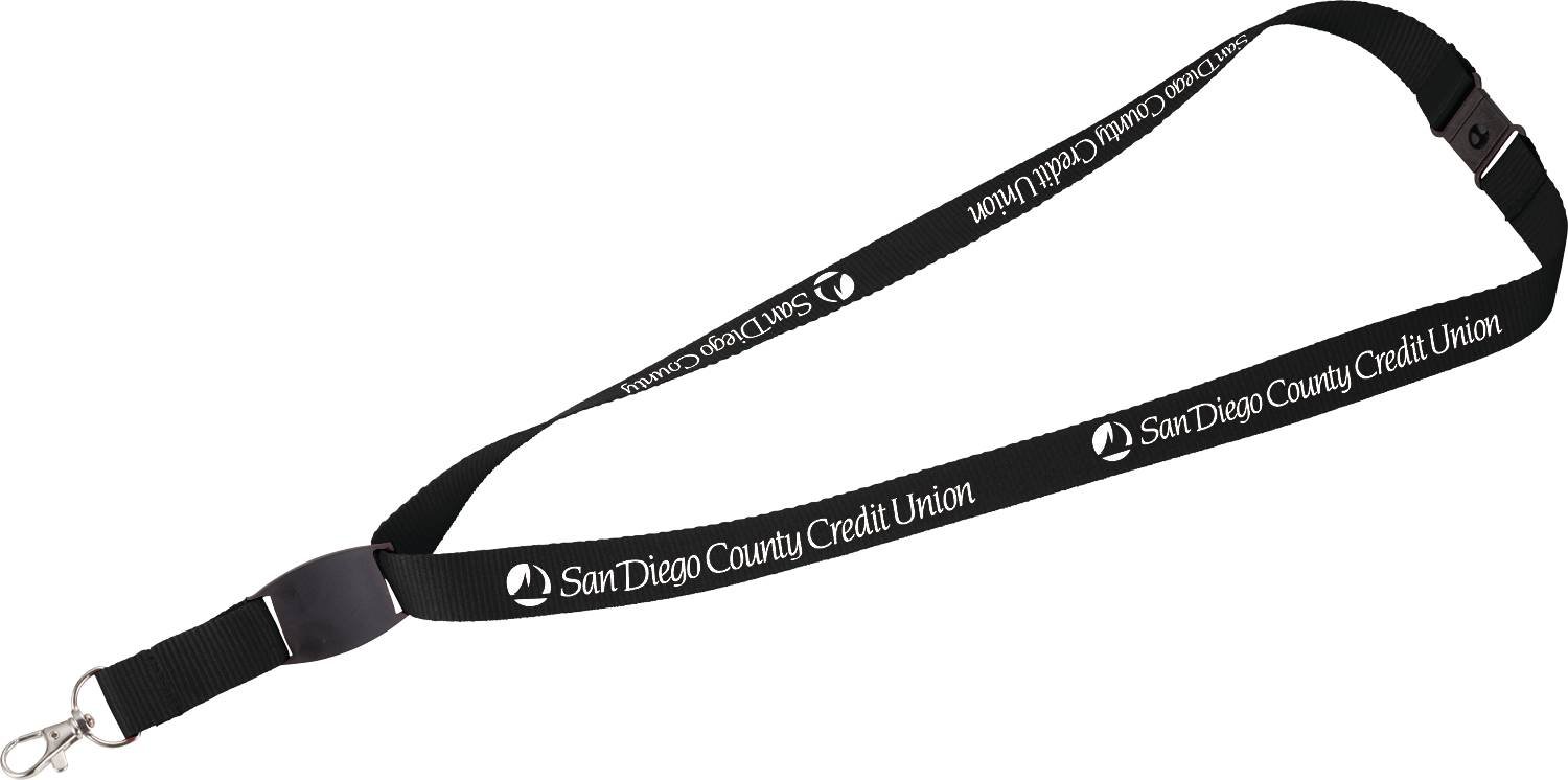 SM-2448BK_D_FR_3761 Flat Panel Lanyard - Image 1