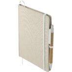 5" x 7" Organic Cotton Bound Notebook w/Pen - Image 3