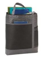 Chrome Non-Woven Zipper Convention Tote - Image 3