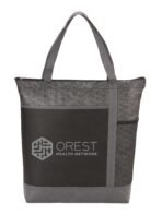 Chrome Non-Woven Zipper Convention Tote