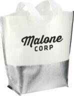 Large Laminated Metallic Bottom Tote - Image 6