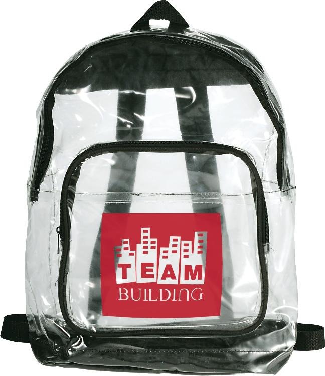 SM-7300BK_D_FR_9274 Rally Event Friendly Clear Backpack - Image 1