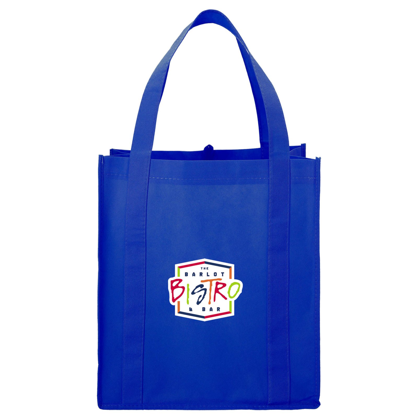 SM-7412RBL_D_FR_2300 Little Juno Non-Woven Grocery Tote - Image 1