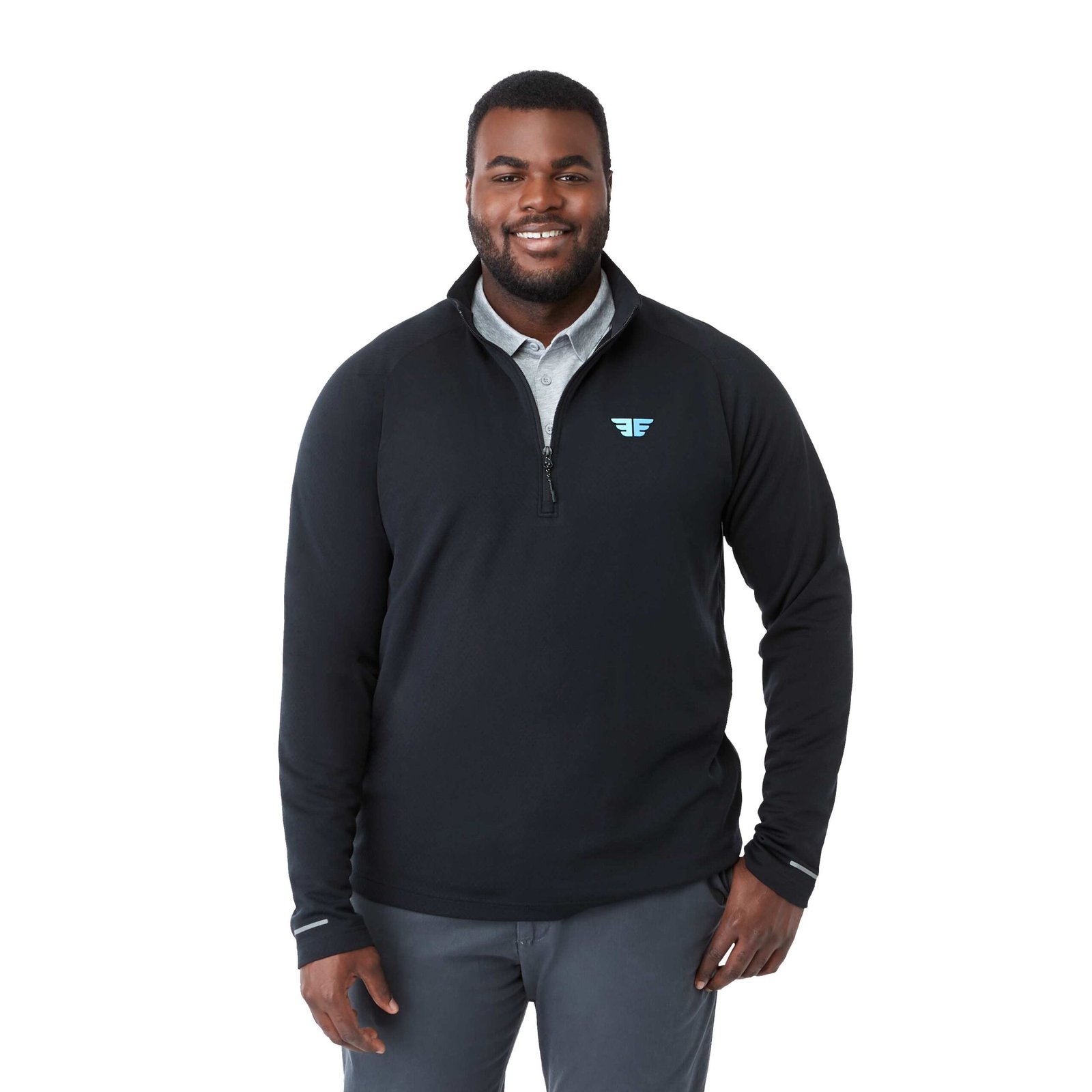TM18310_995_D_FR_ONS Men's ASGARD Eco Knit Performance Quarter Zip - Image 1