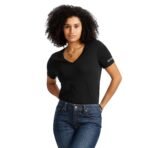 Women's American Giant Classic Cotton V-Neck T-Shirt - Image 9