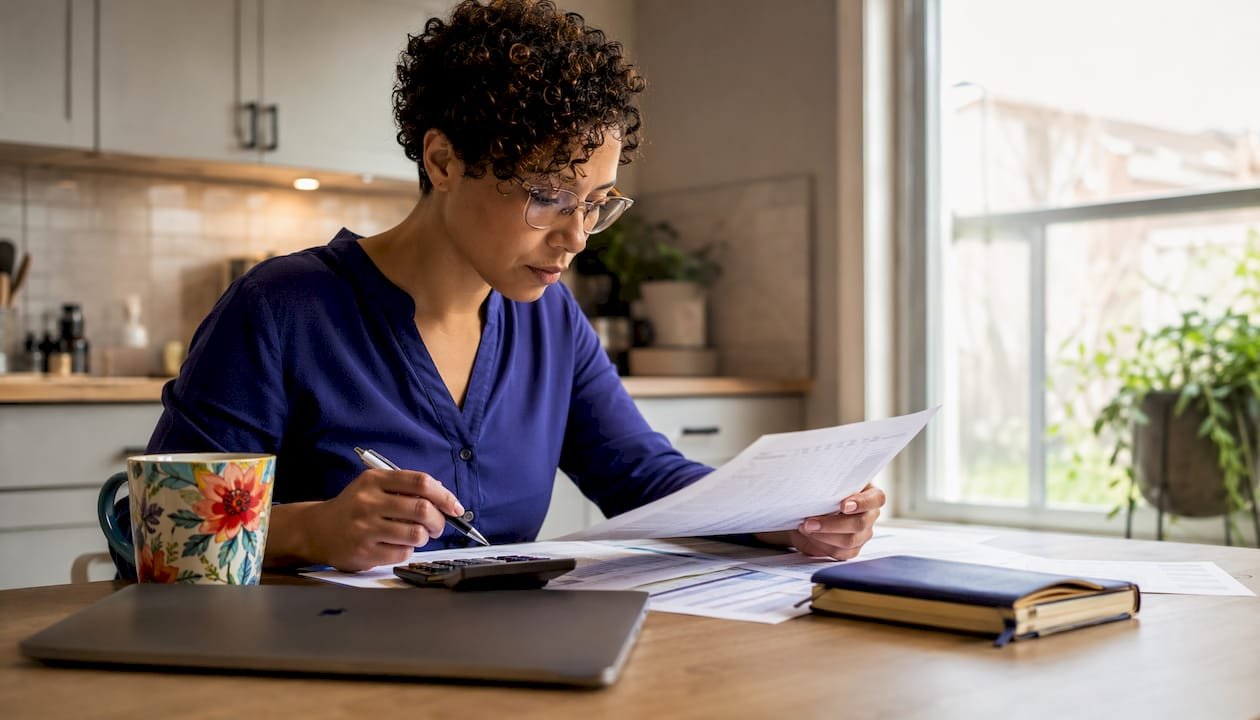 Procurement manager reviewing tariff paperwork