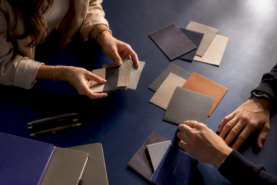 Buyer reviewing promotional product sample quantities
