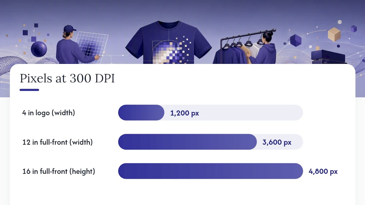 300 DPI logo size and pixel comparison