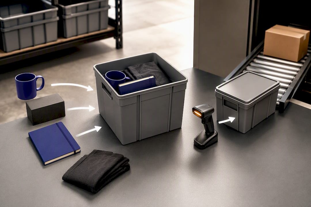 Individual components becoming one fulfillment kit