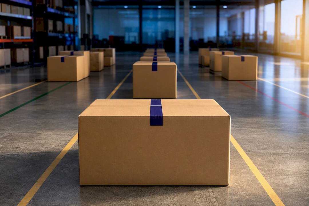 Shipping cartons organized for multiple destinations