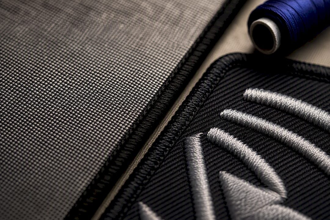 Woven and embroidered patch textures