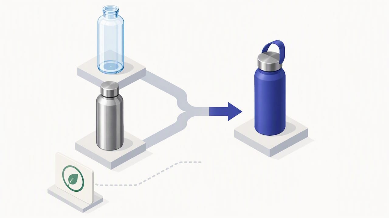 Material-first drinkware sourcing illustration