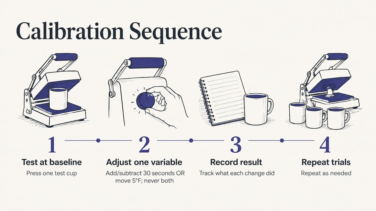 One-variable sublimation calibration sequence