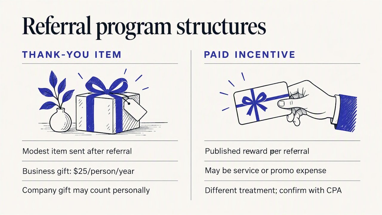 Two referral reward structures and their distinction